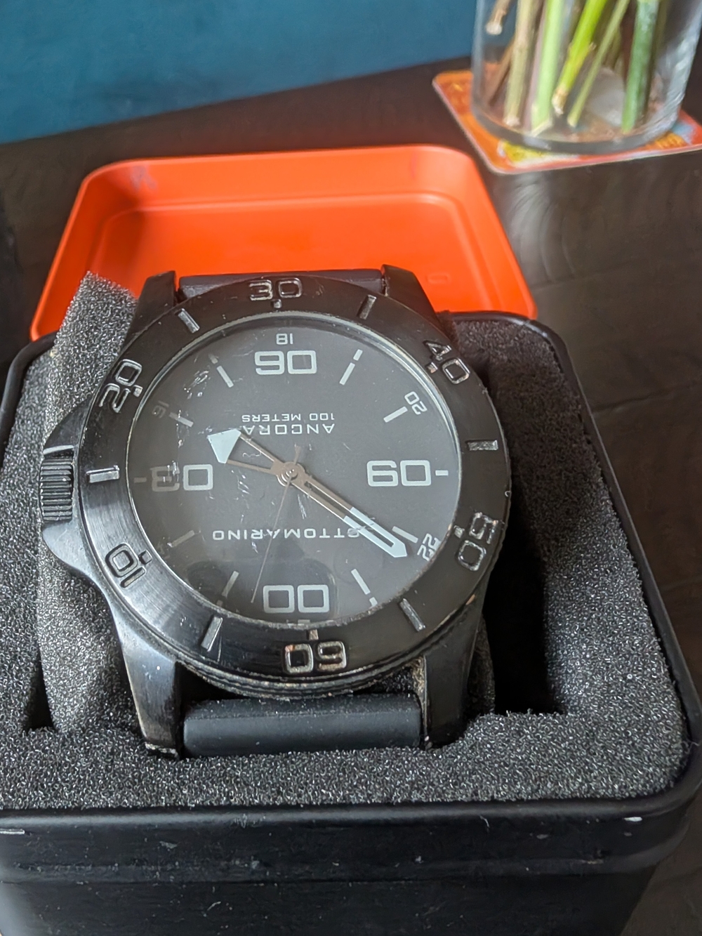 Black Men's Sport Watch - Black Dial